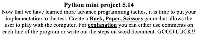 Solved Python mini project 5.14 Now that we have learned | Chegg.com