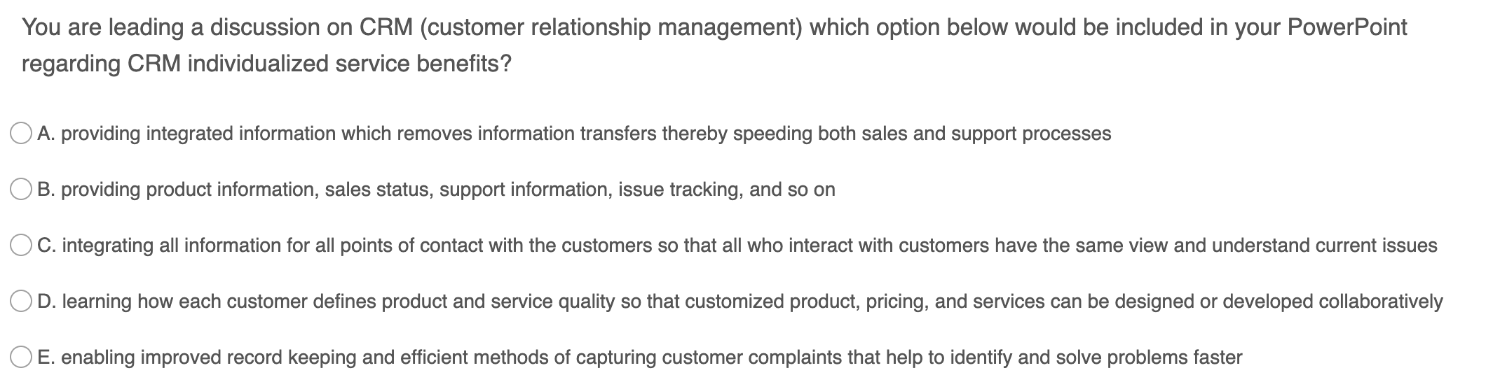 Solved You Are Leading A Discussion On Crm (customer 