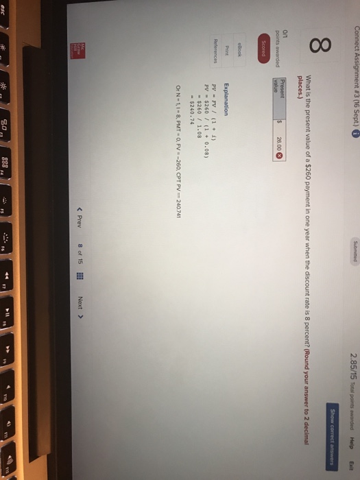 Solved 3 (16 Sept ) 2.85/15 Total points awarded Help 8 What | Chegg.com