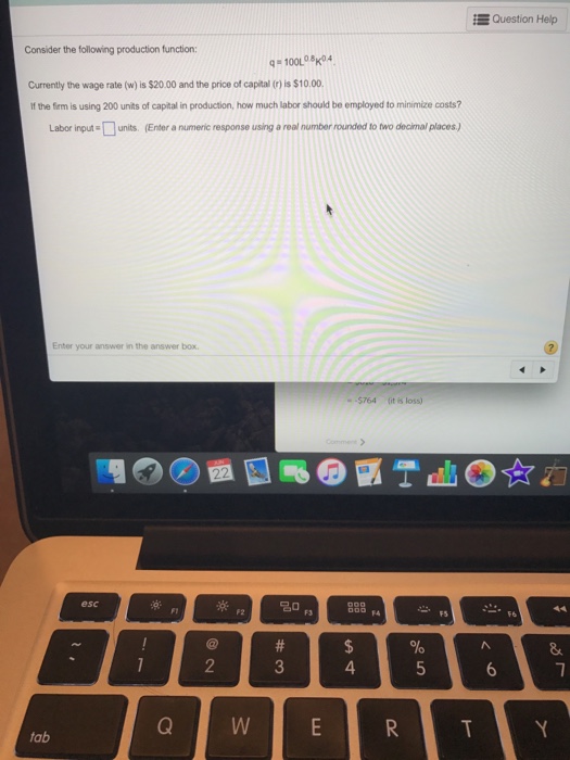 Solved Consider the following production function: q = | Chegg.com