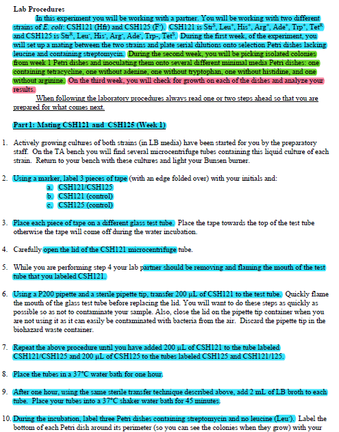 Solved Attached below are the procedures for the lab. I | Chegg.com