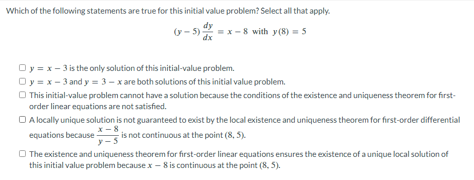 Solved Which of the following statements are true for this | Chegg.com