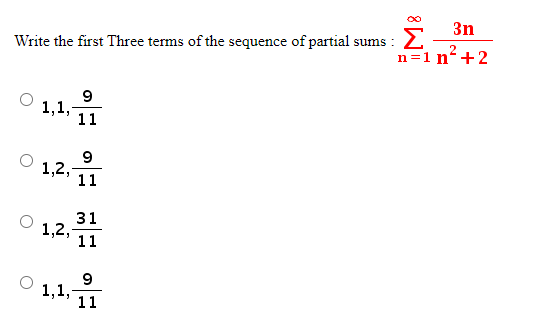 Solved 3n Write the first Three terms of the sequence of | Chegg.com
