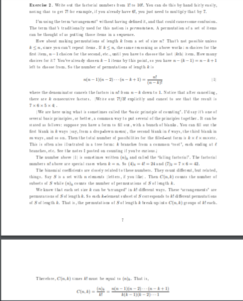 Solved Exercise 2. Write out the factorial numbers from 1! | Chegg.com