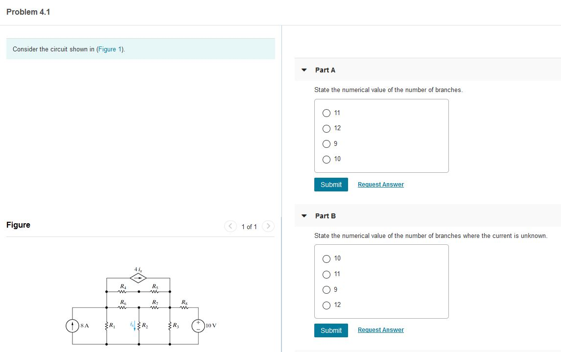 Solved Problem 4.1 Consider the circuit shown in (Figure 1). | Chegg.com