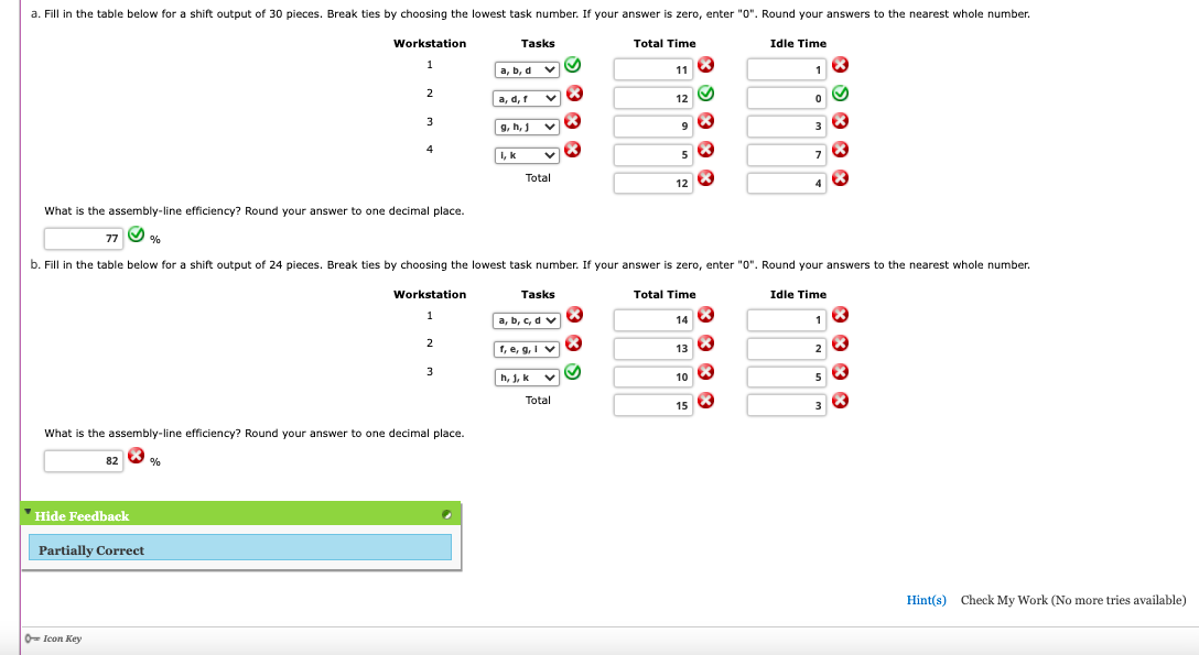 Solved Hint(s) Check My Work (No more tries available) | Chegg.com