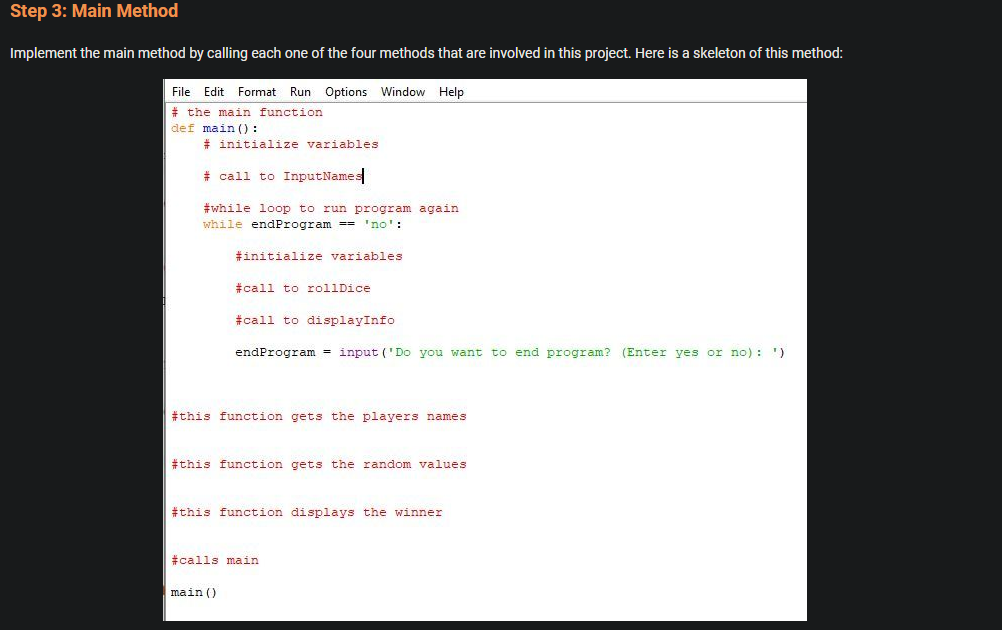Solved Create a rolling dice game using the random function. | Chegg.com