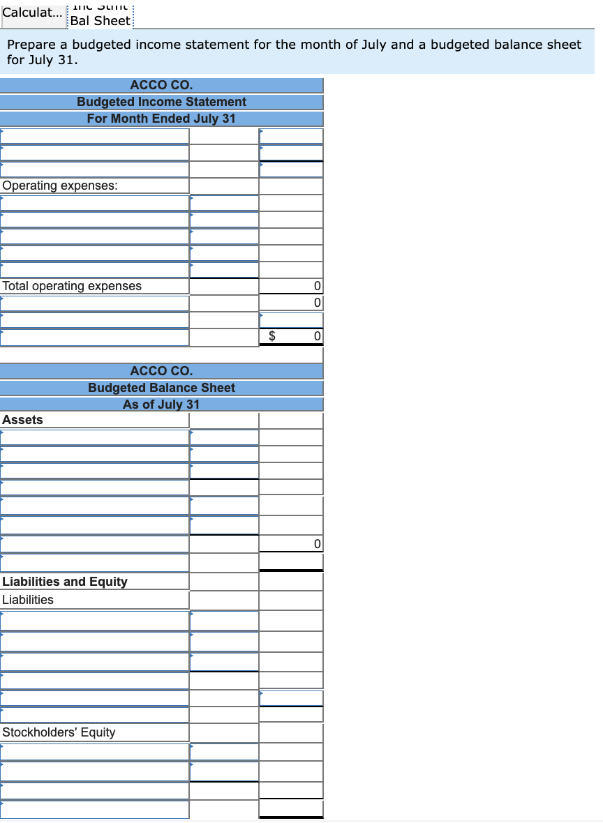 Solved Exercise 22-26A Merchandising: Preparing a budgeted | Chegg.com