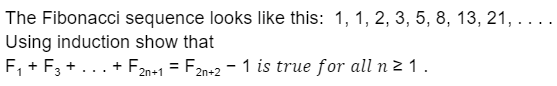 Solved The Fibonacci sequence looks like this: | Chegg.com