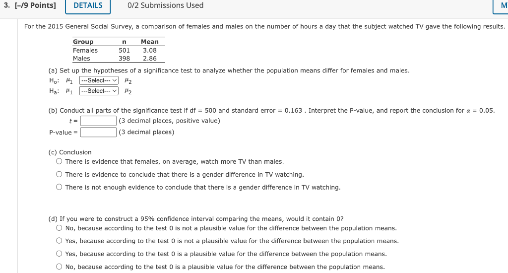 Solved (a) Set up the hypotheses of a significance test to | Chegg.com