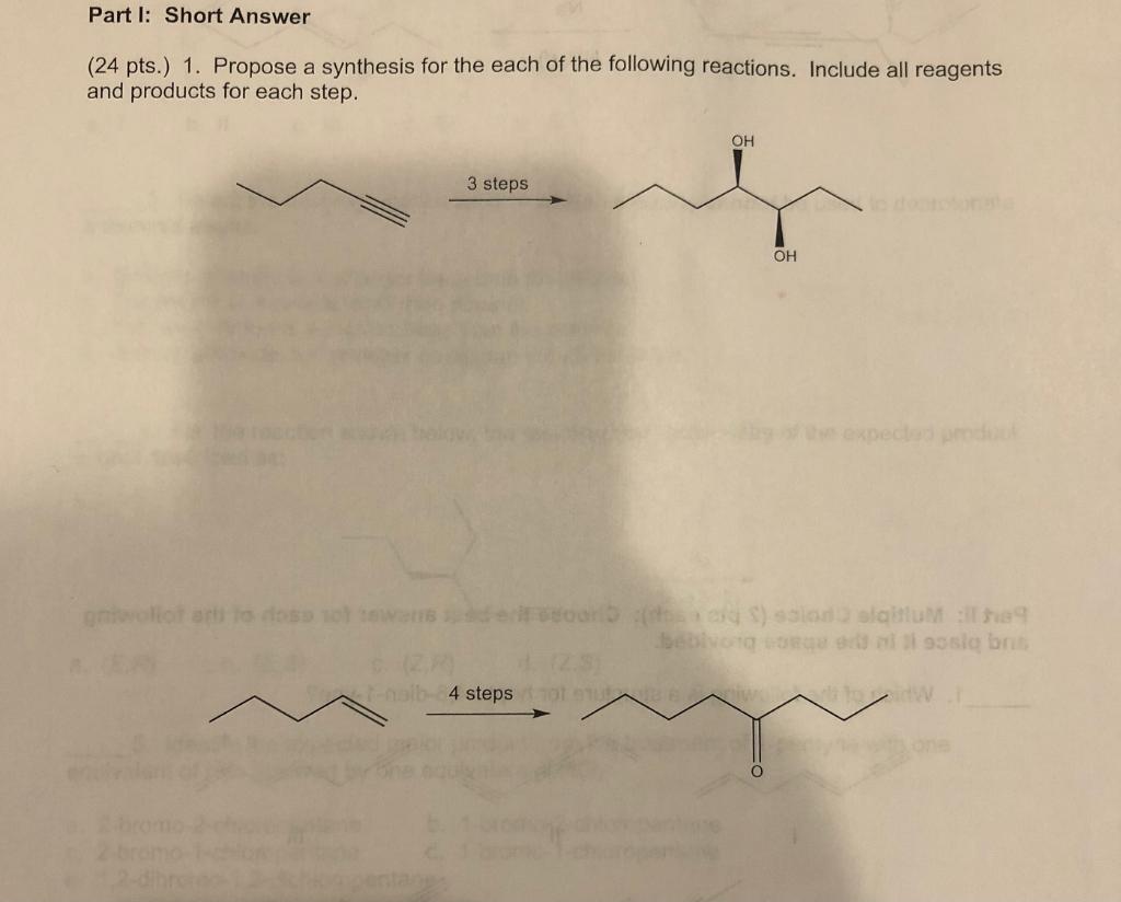 Solved Propose a synthesis for the each of the | Chegg.com
