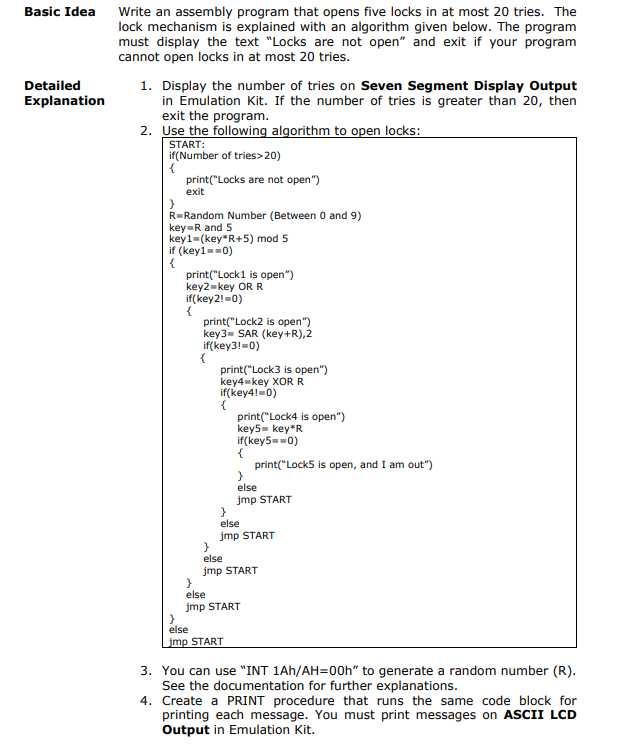 Basic Idea Detailed Explanation Write an assembly | Chegg.com