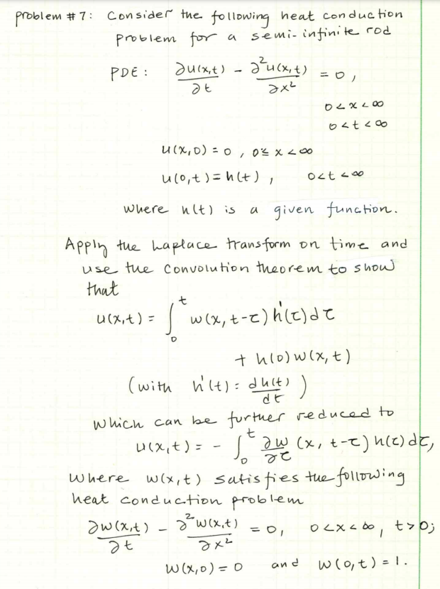 Solved problem #7: Consider the following heat conduction | Chegg.com