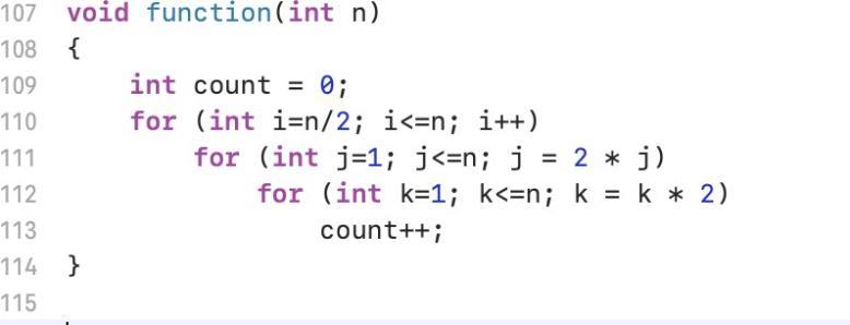 Solved Find the time complexity of the below function. | Chegg.com