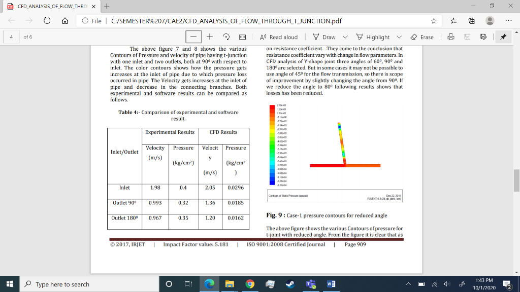 CE CFD ANALYSIS OF_FLOW_THRO X + х 0 File | Chegg.com
