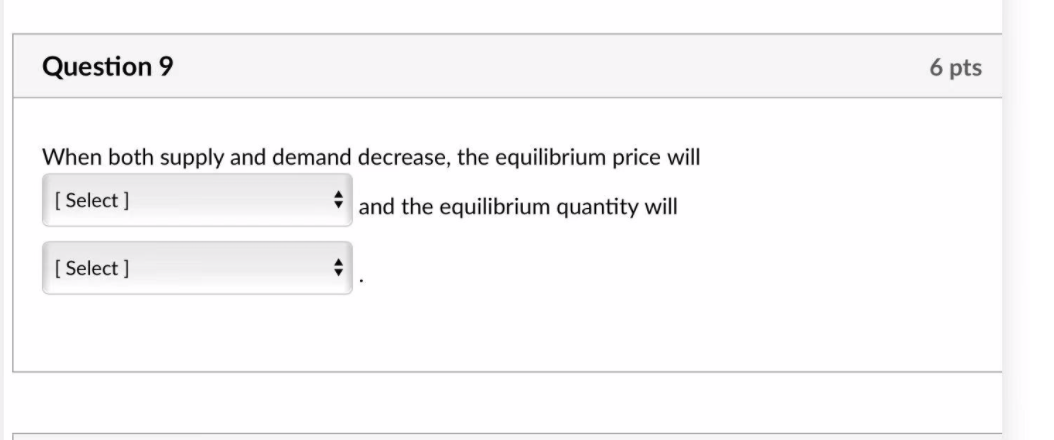Solved Question 9 6 pts When both supply and demand | Chegg.com