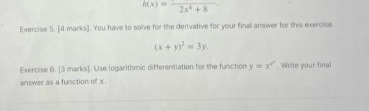 Solved Exercise 5. [4 Marks], You Have To Solve For The | Chegg.com