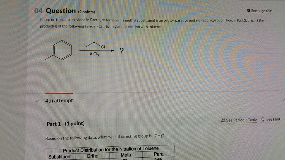 Solved 04 Question (2 points) e See page 698 Based on the | Chegg.com