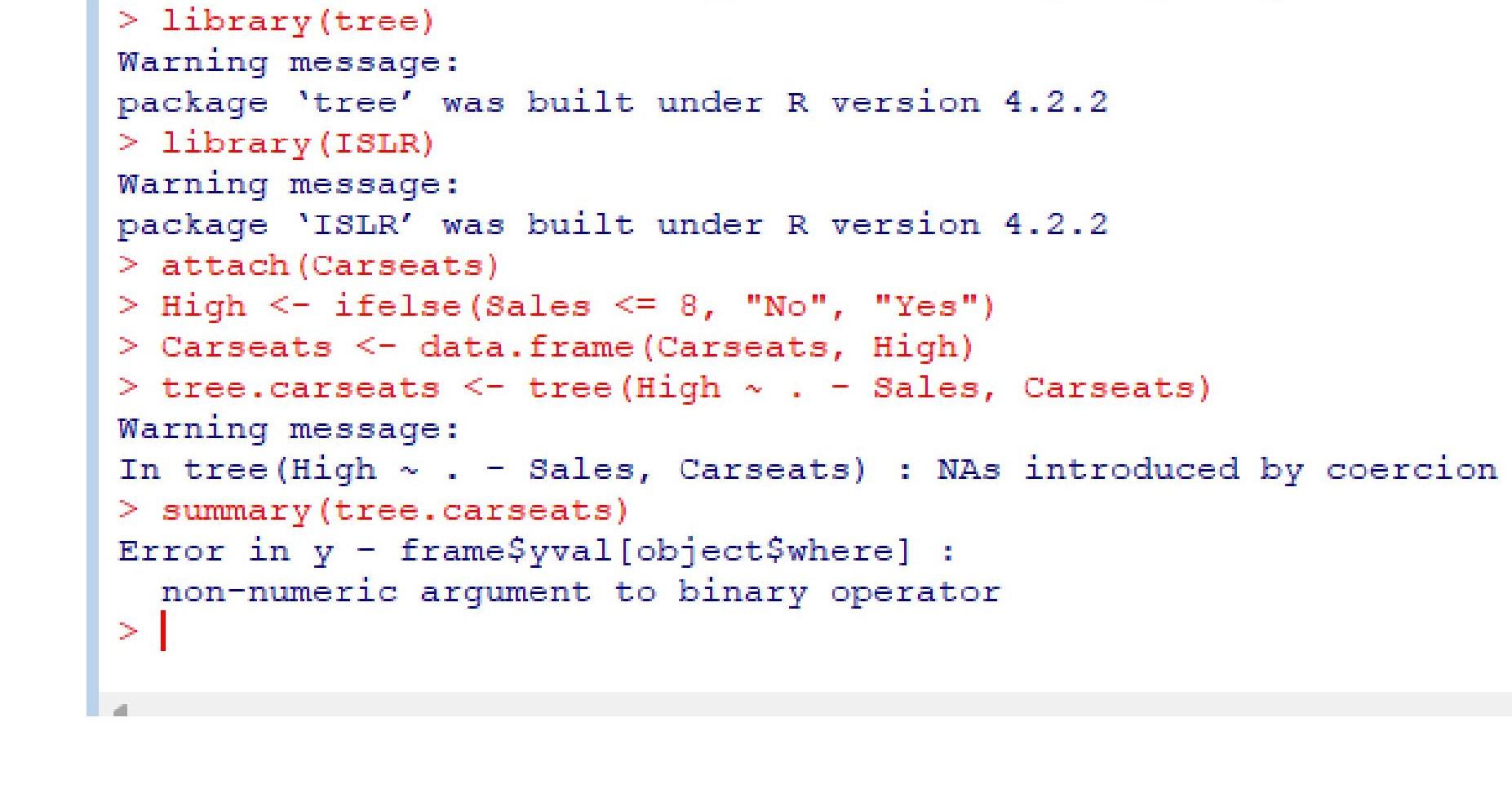 Solved I Am Trying To Complete Chapter 8 Lab From The Islr | Chegg.Com