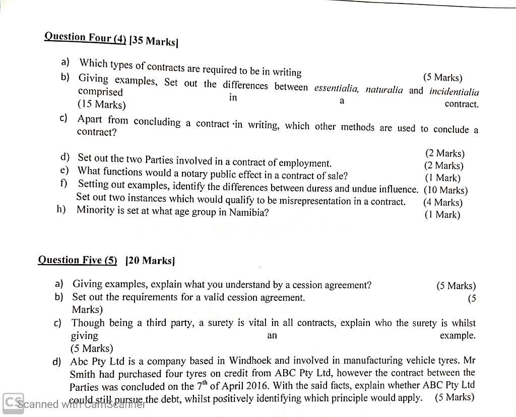 Solved Question Four (4) (35 Marks in a) Which types of | Chegg.com