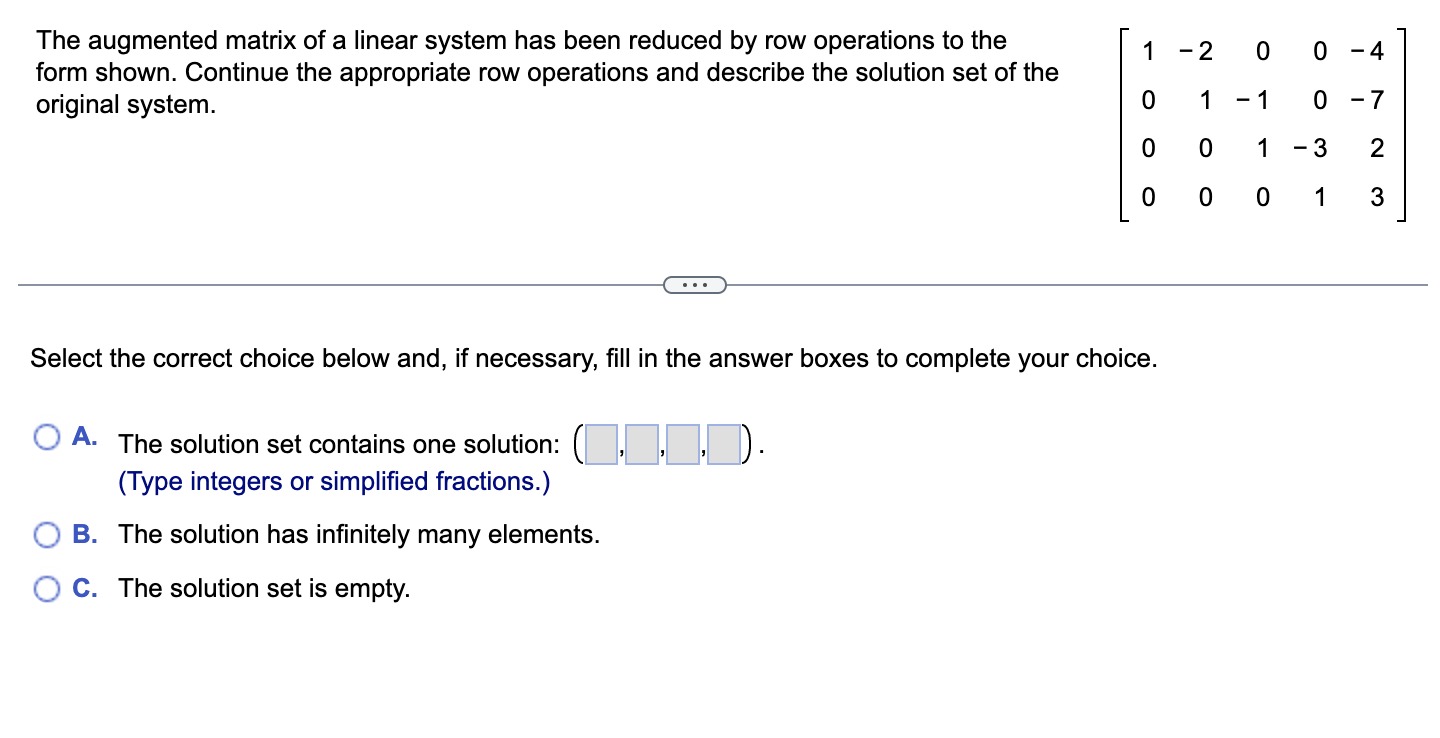 Solved Select the correct choice below and, if necessary, | Chegg.com