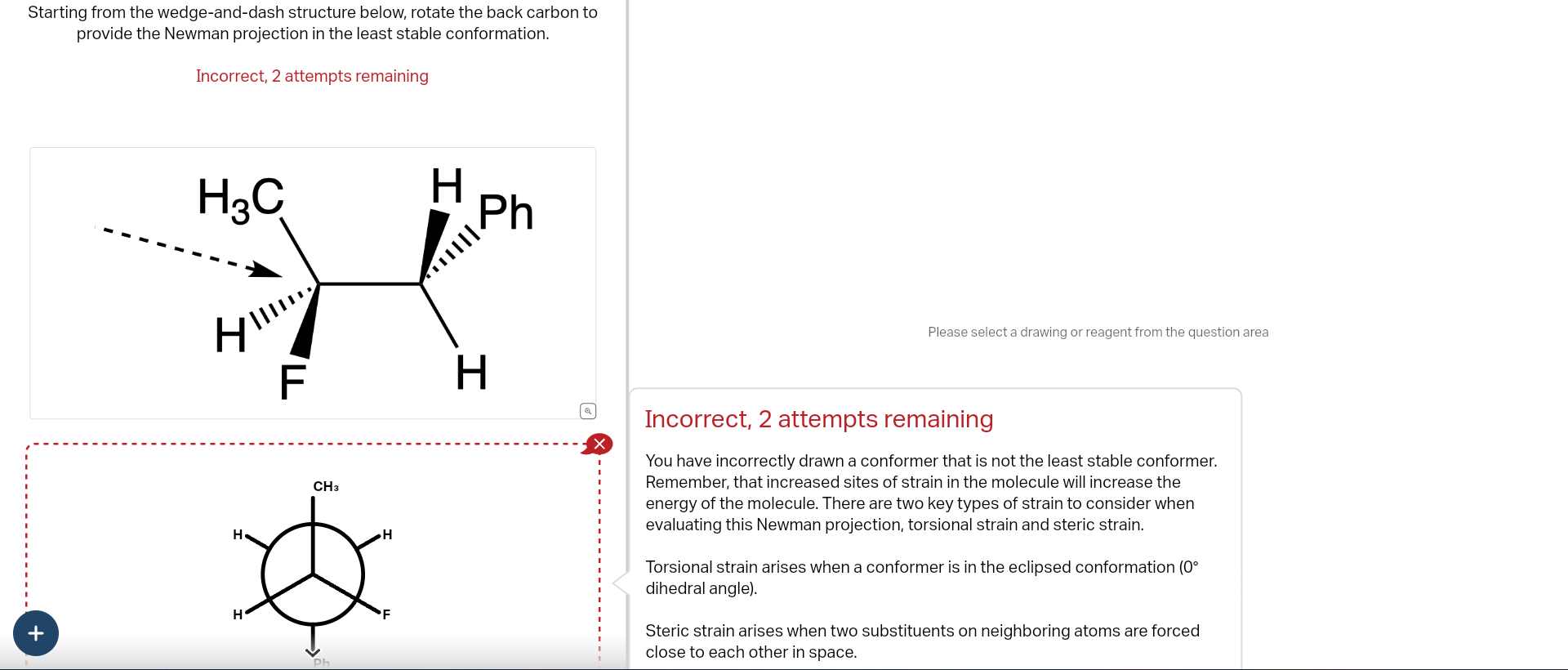 Solved Starting from the wedge-and-dash structure below, | Chegg.com