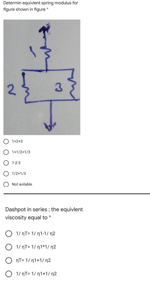 Solved Determin equivlent spring modulus for figure shown in | Chegg.com