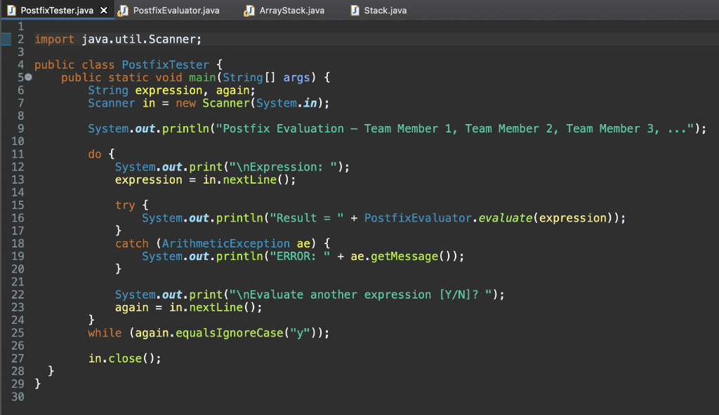 Solved Enhanced Postfix Evaluator 1. Problem Description In | Chegg.com
