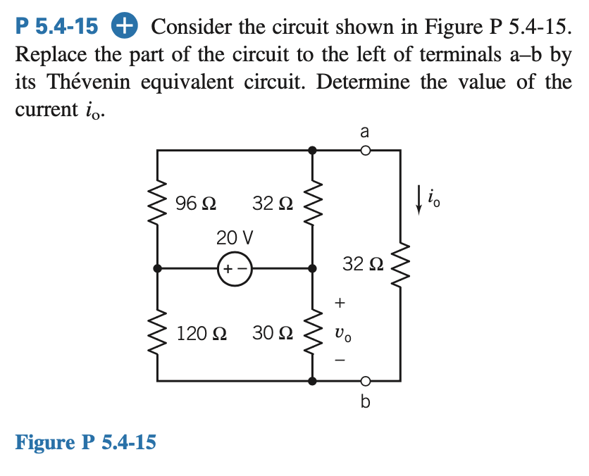 Solved P 5.4-15 + Consider the circuit shown in Figure P | Chegg.com