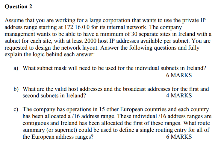 Solved Assume That You Are Working For A Large Corporation | Chegg.com