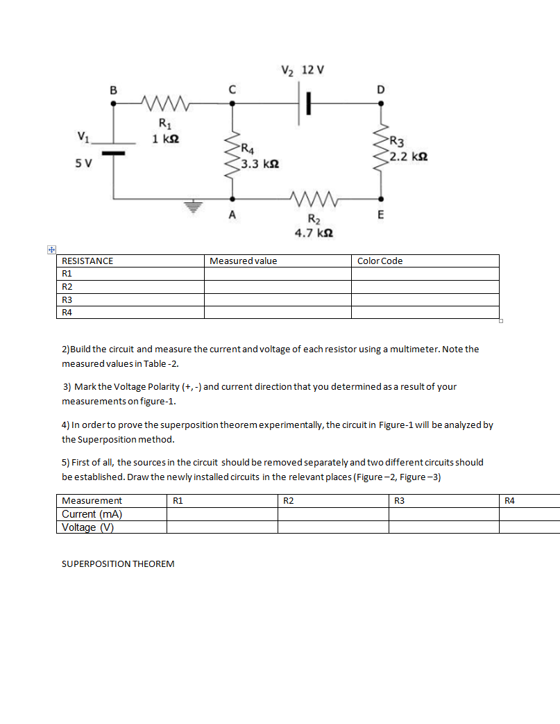 Solved 2)Build the circuit and measure the current and | Chegg.com