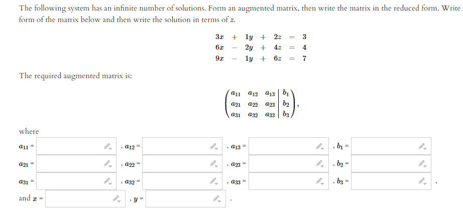 solved-the-following-system-has-an-infinite-number-of-chegg