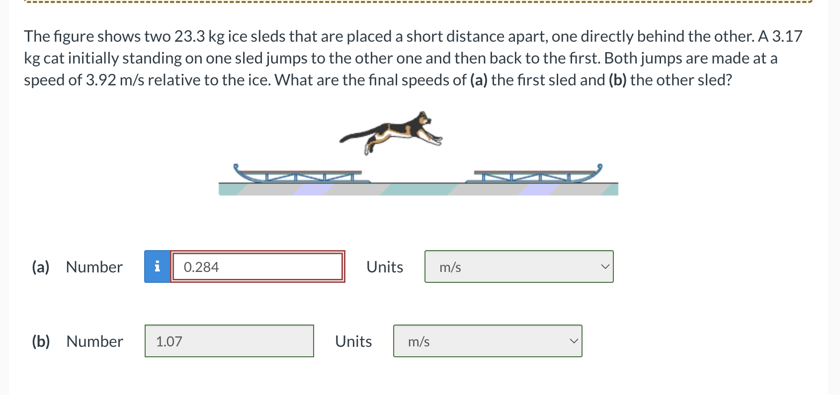 solved-the-figure-shows-two-23-3-kg-ice-sleds-that-are-chegg