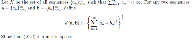 Solved Ln=1 Let X be the set of all sequences {en}n=1 such | Chegg.com