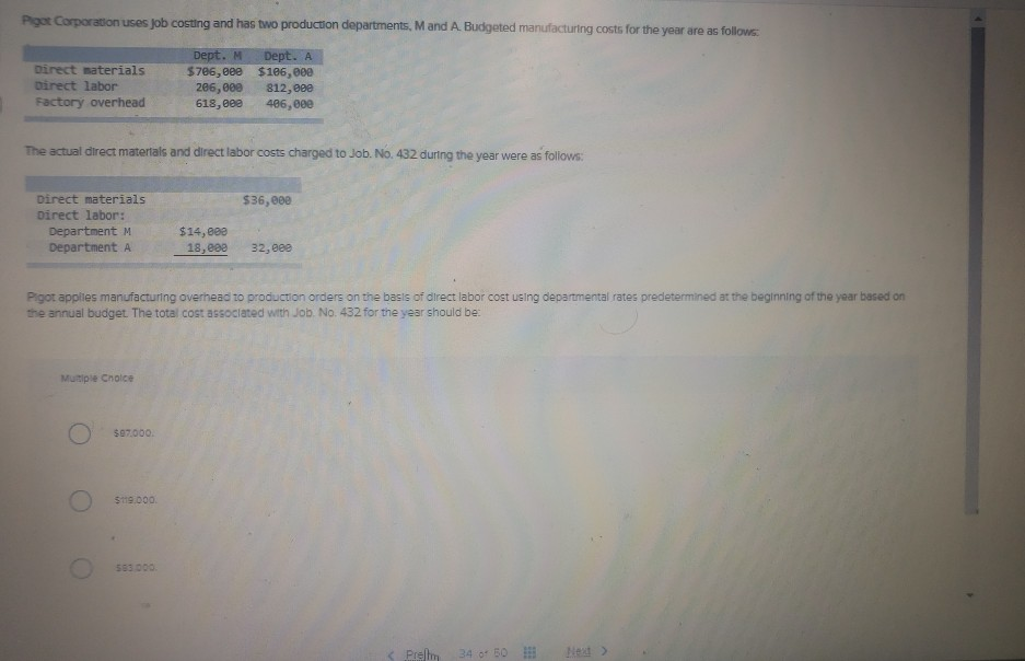 Solved Pages Corporation uses job costing and has two