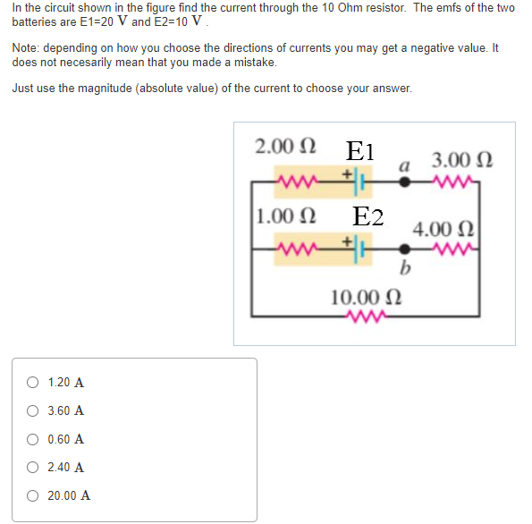 Solved In the circuit shown in the figure find the current | Chegg.com