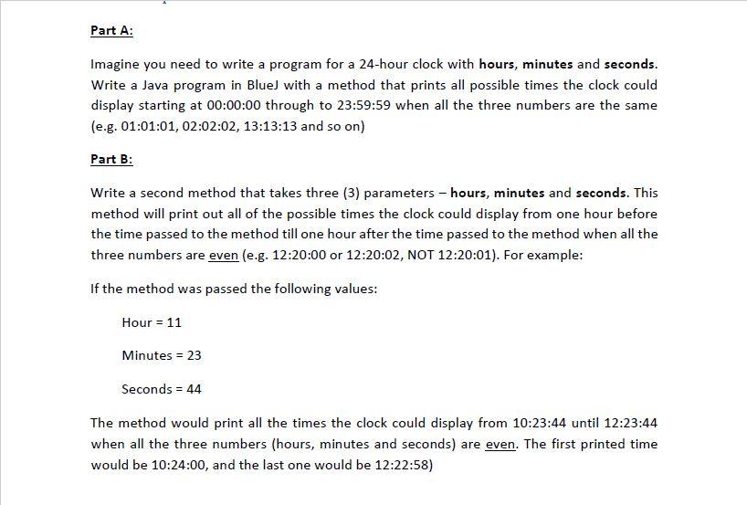 Solved Part A: Imagine you need to write a program for a | Chegg.com