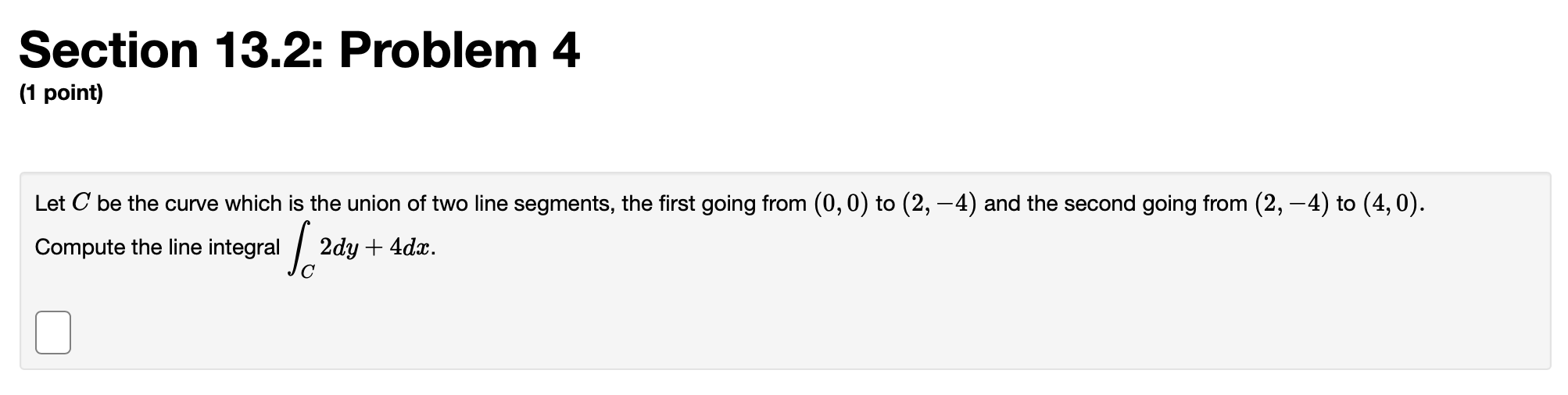 Solved Let C be the curve which is the union of two line | Chegg.com