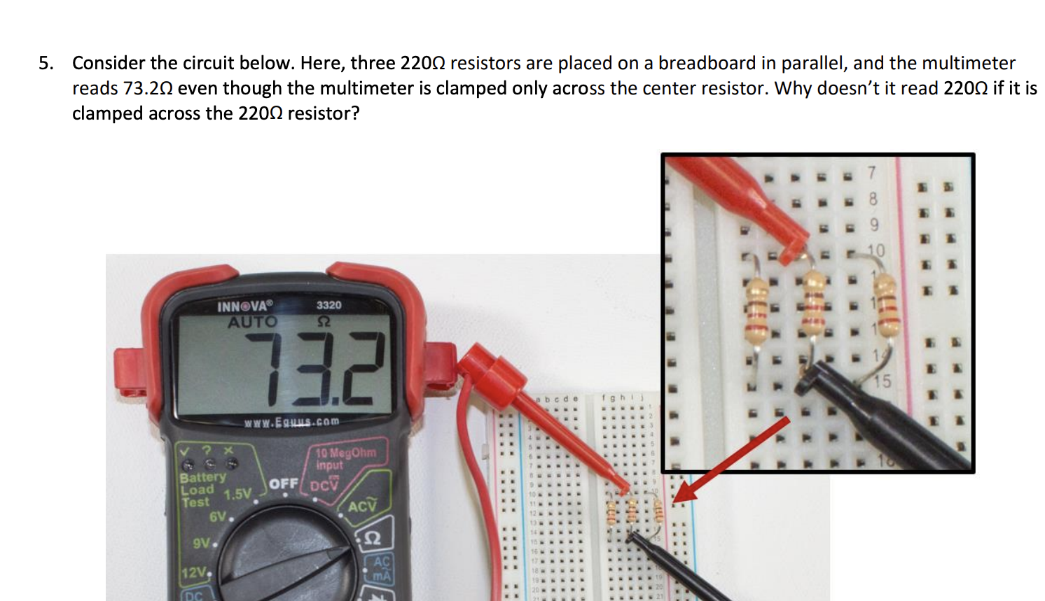 Solved 5. Consider the circuit below. Here, three 2200 | Chegg.com