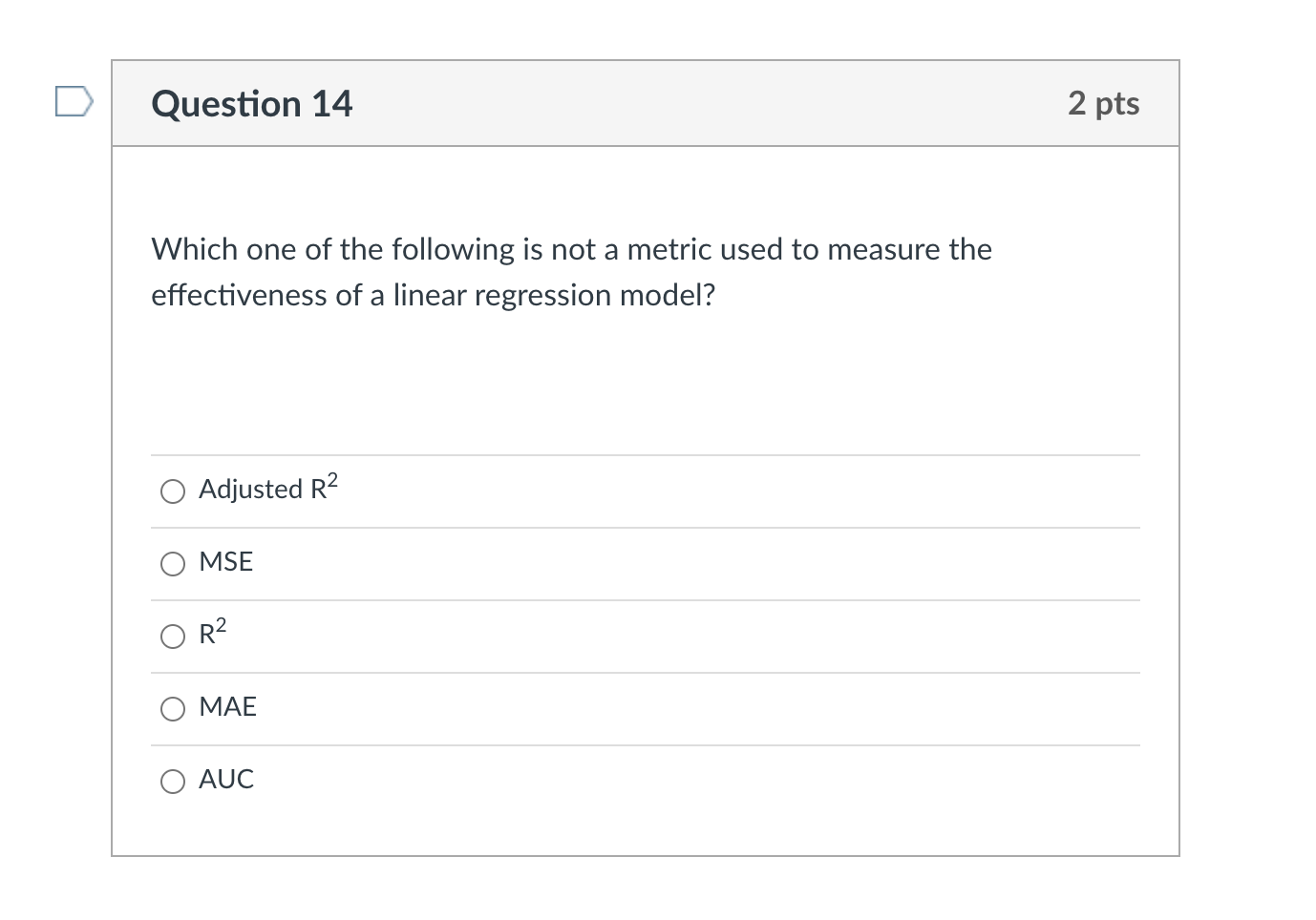 Solved Question 14 2 pts Which one of the following is not a | Chegg.com