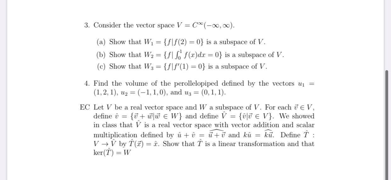 Solved 3 Consider The Vector Space V C 00 00 A Chegg Com