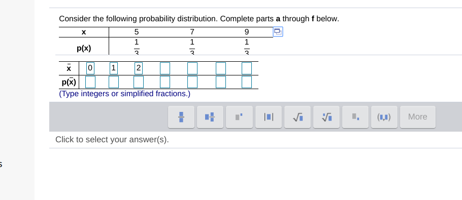 Solved Consider The Following Probability Distribution C Chegg Com