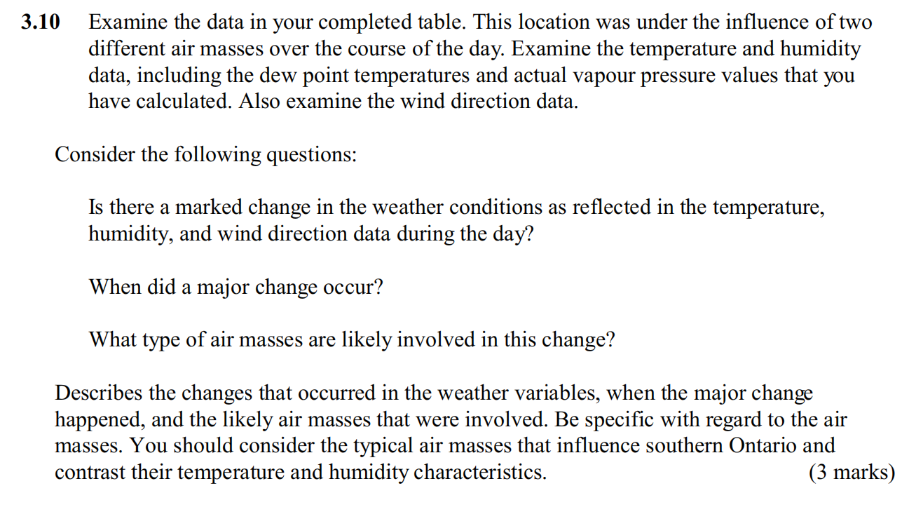 Solved Humidity, Temperature, Air Mass Questions 3.8 In the