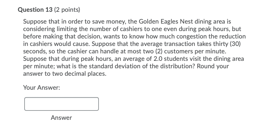 Solved Question 7 (2 points) Suppose that a random variable | Chegg.com