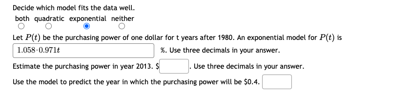 Solved The following table shows the purchasing power of a | Chegg.com