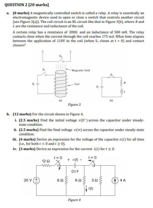 Solved QUESTION 2 [20 marks] a. (8 marks) A magnetically | Chegg.com