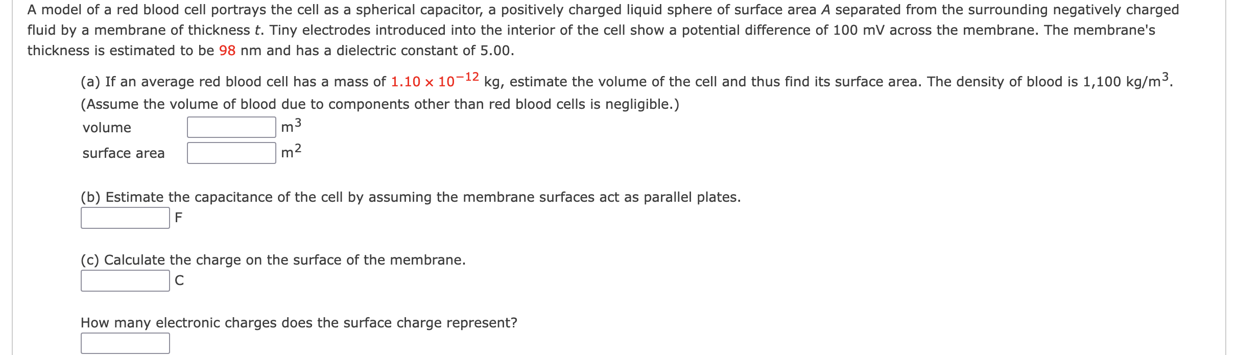 Solved A model of a red blood cell portrays the cell as a | Chegg.com
