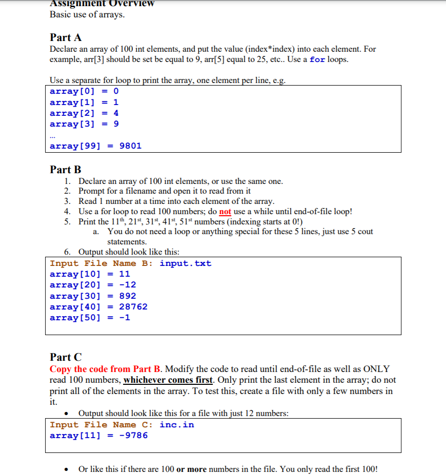 array value assignment