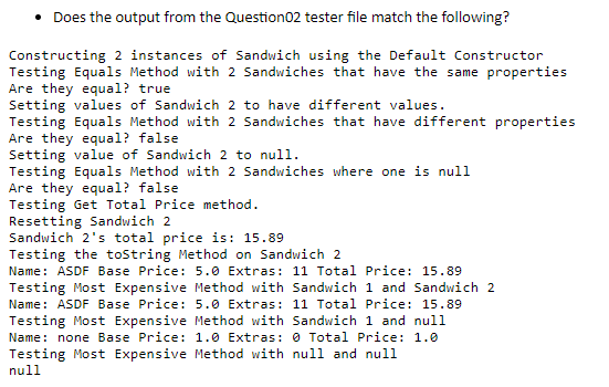 Solved 1. Using the provided code (Questiono1.java and | Chegg.com