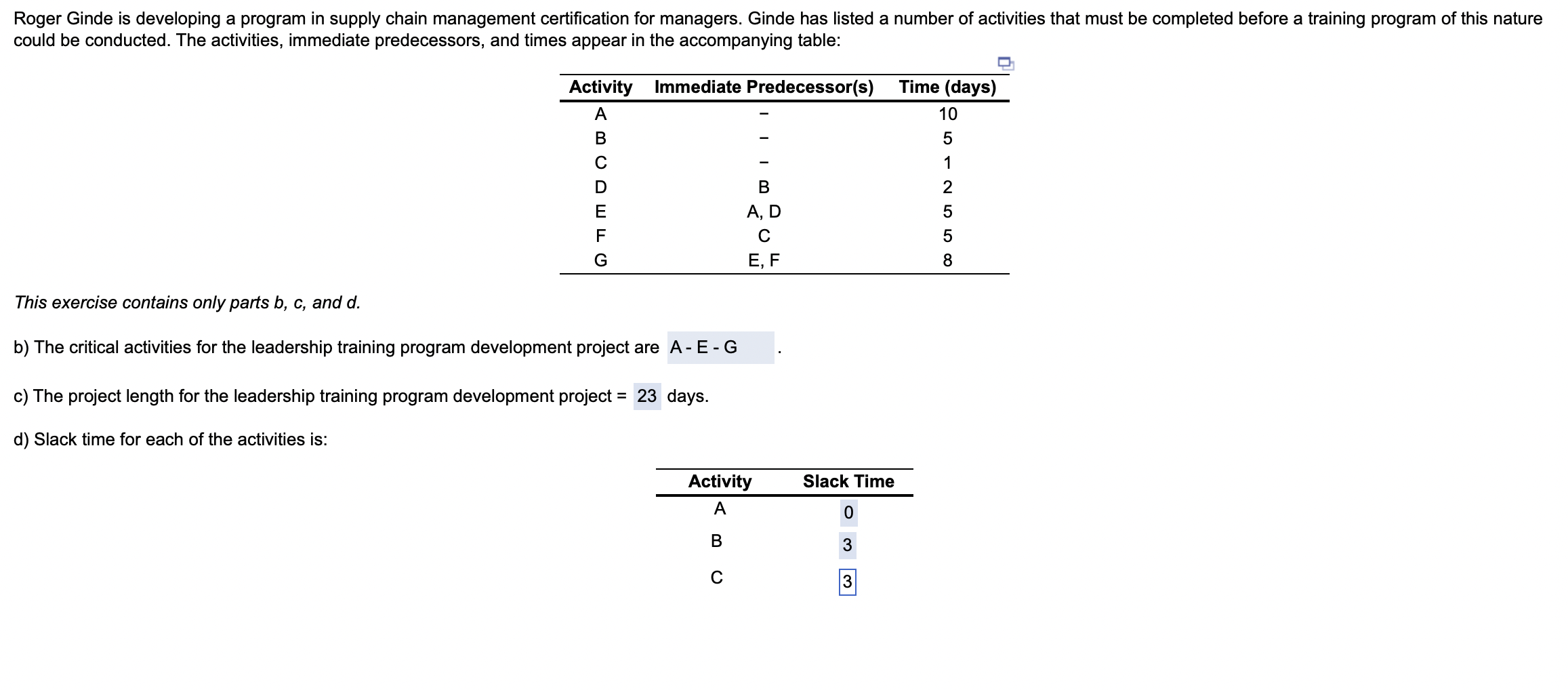 Solved This Exercise Contains Only Parts B,c, And D. B) The | Chegg.com